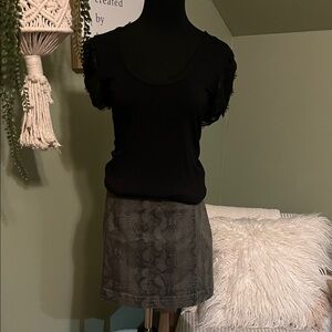 Elegant Black and Gray Women's Skirt